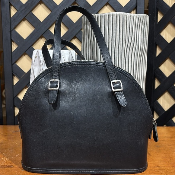 2008 Coach Mini Dome Black Leather Satchel with Metal Hang Tag - Picture 4 of 12